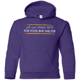 Sweatshirts Purple / YS Stress Testing For Food And Shelter Youth Hoodie