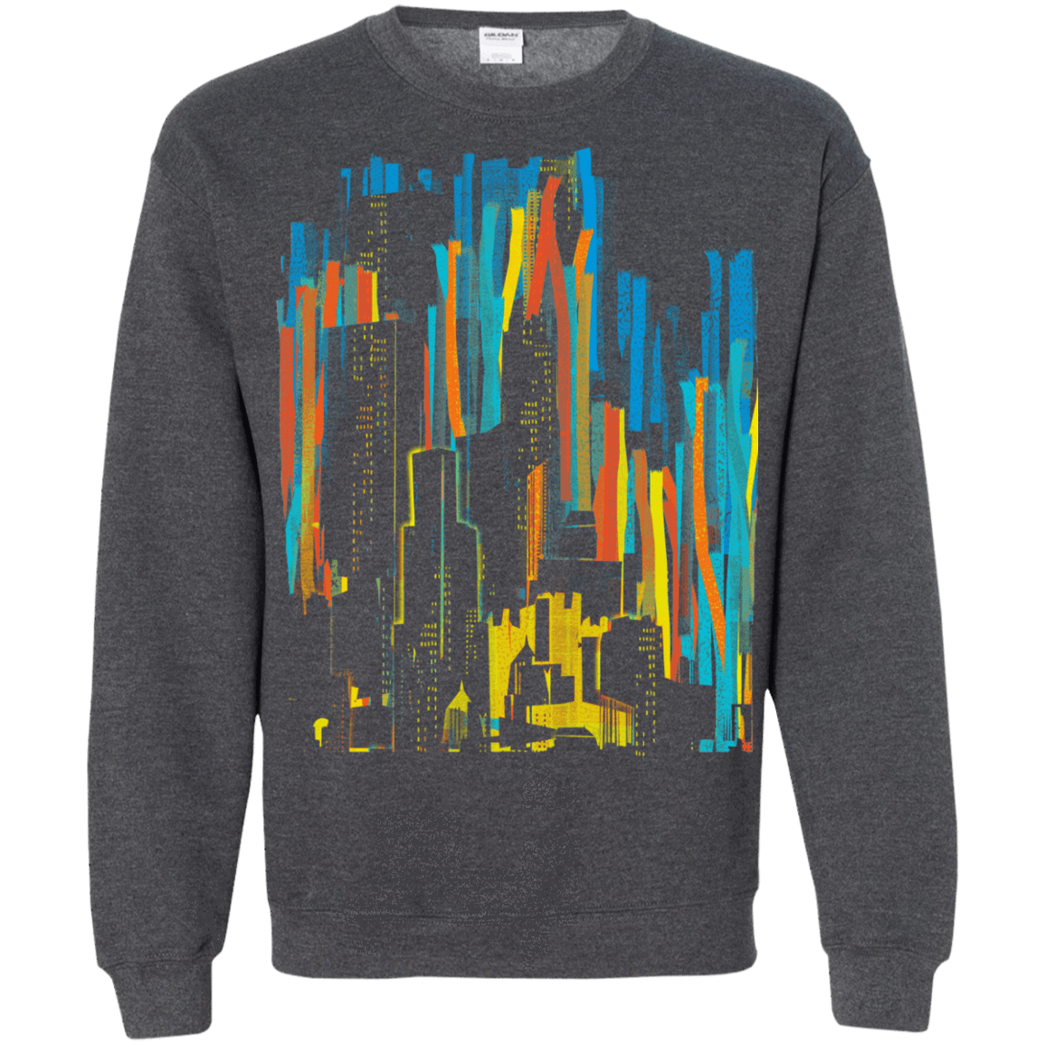 Sweatshirts Dark Heather / S Stripey City Crewneck Sweatshirt