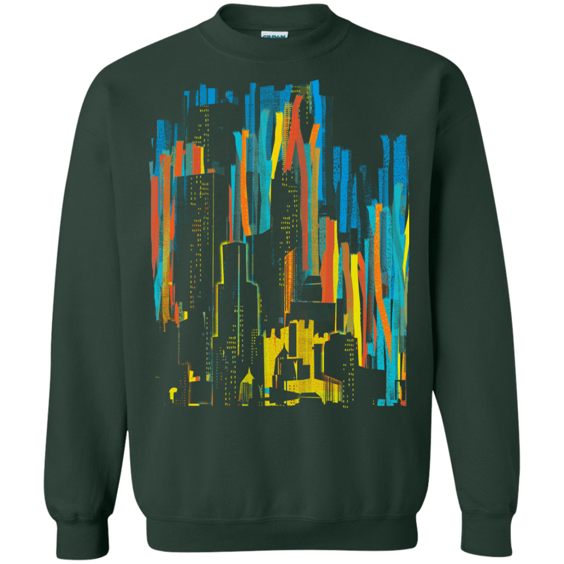 Sweatshirts Forest Green / S Stripey City Crewneck Sweatshirt