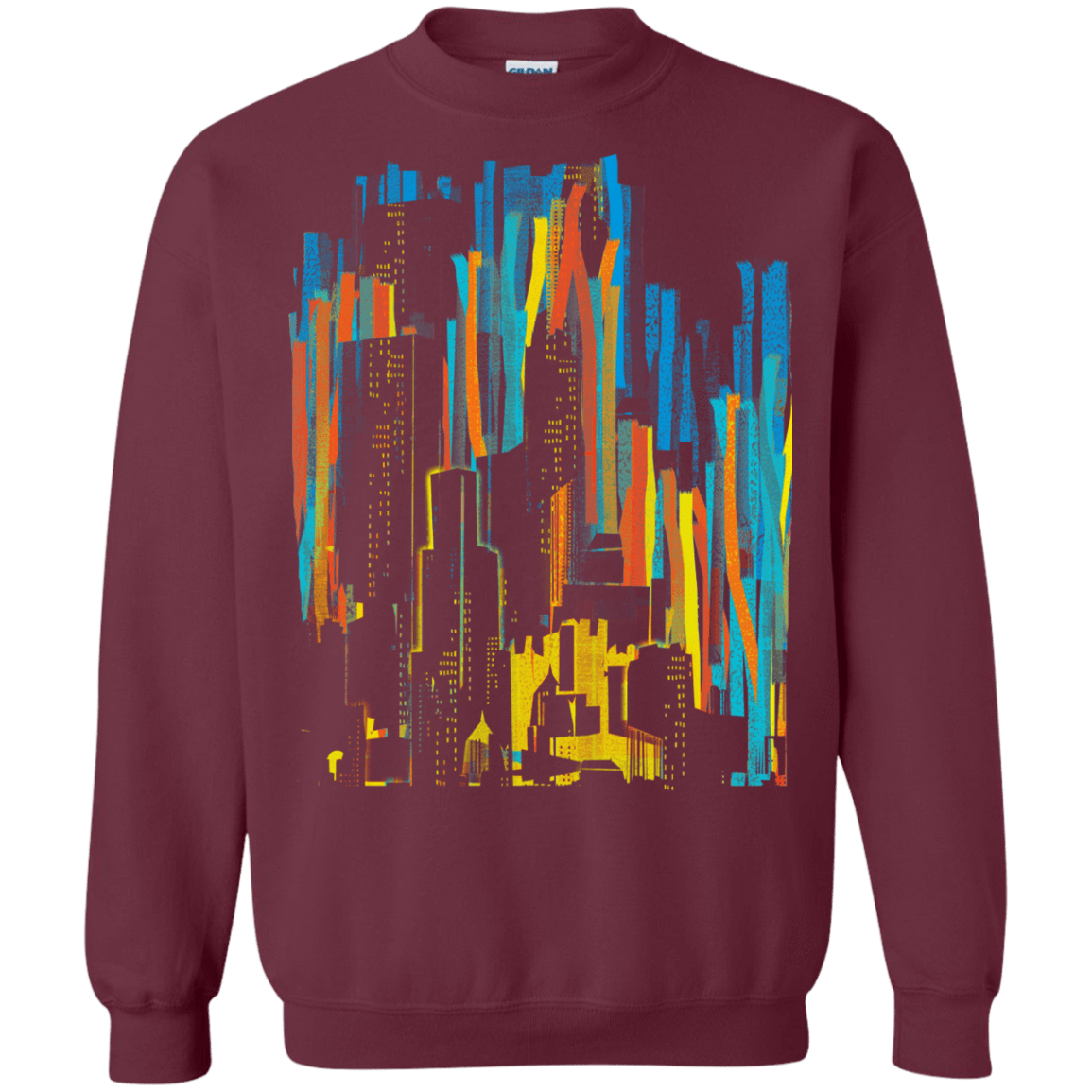 Sweatshirts Maroon / S Stripey City Crewneck Sweatshirt