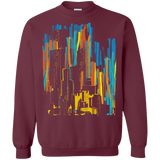 Sweatshirts Maroon / S Stripey City Crewneck Sweatshirt