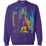 Sweatshirts Purple / S Stripey City Crewneck Sweatshirt