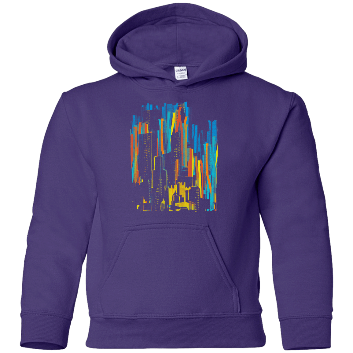 Sweatshirts Purple / YS Stripey City Youth Hoodie
