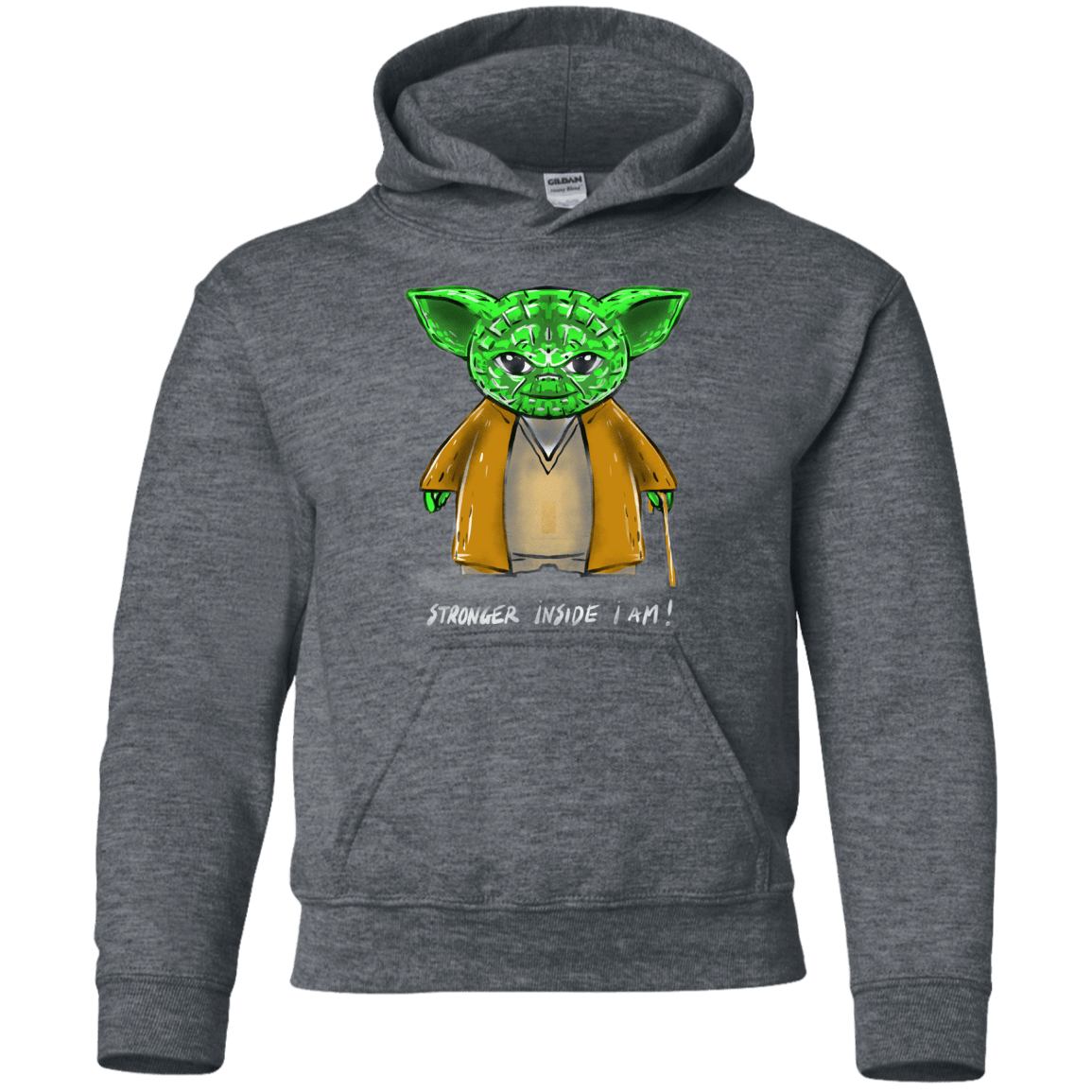 Sweatshirts Dark Heather / YS Stronger Inside Youth Hoodie