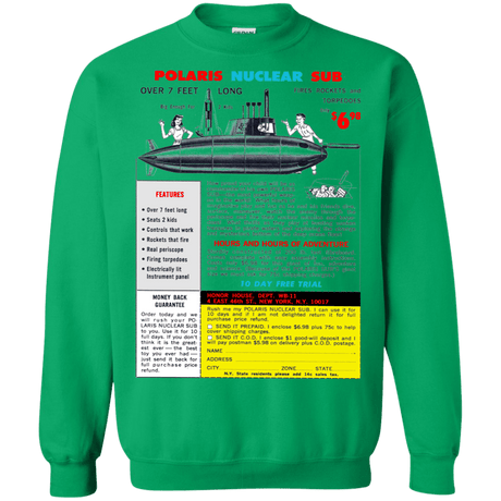 Sweatshirts Irish Green / Small Sub Crewneck Sweatshirt