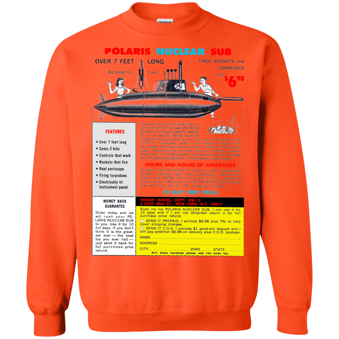 Sweatshirts Orange / Small Sub Crewneck Sweatshirt