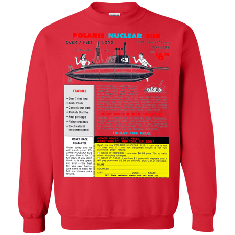 Sweatshirts Red / Small Sub Crewneck Sweatshirt