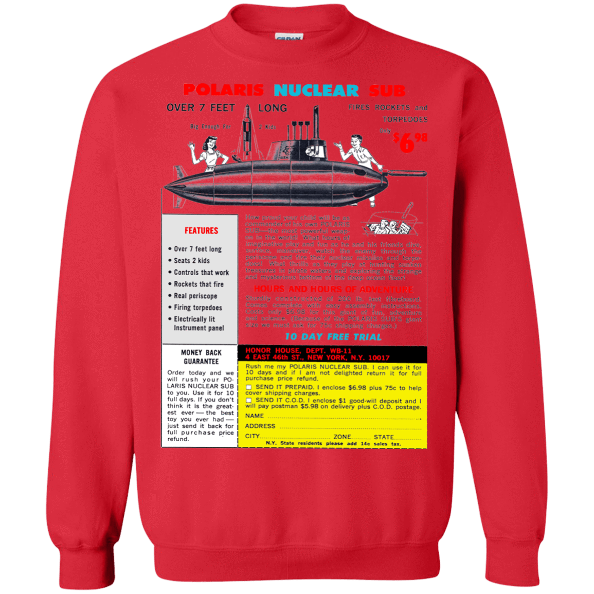 Sweatshirts Red / Small Sub Crewneck Sweatshirt