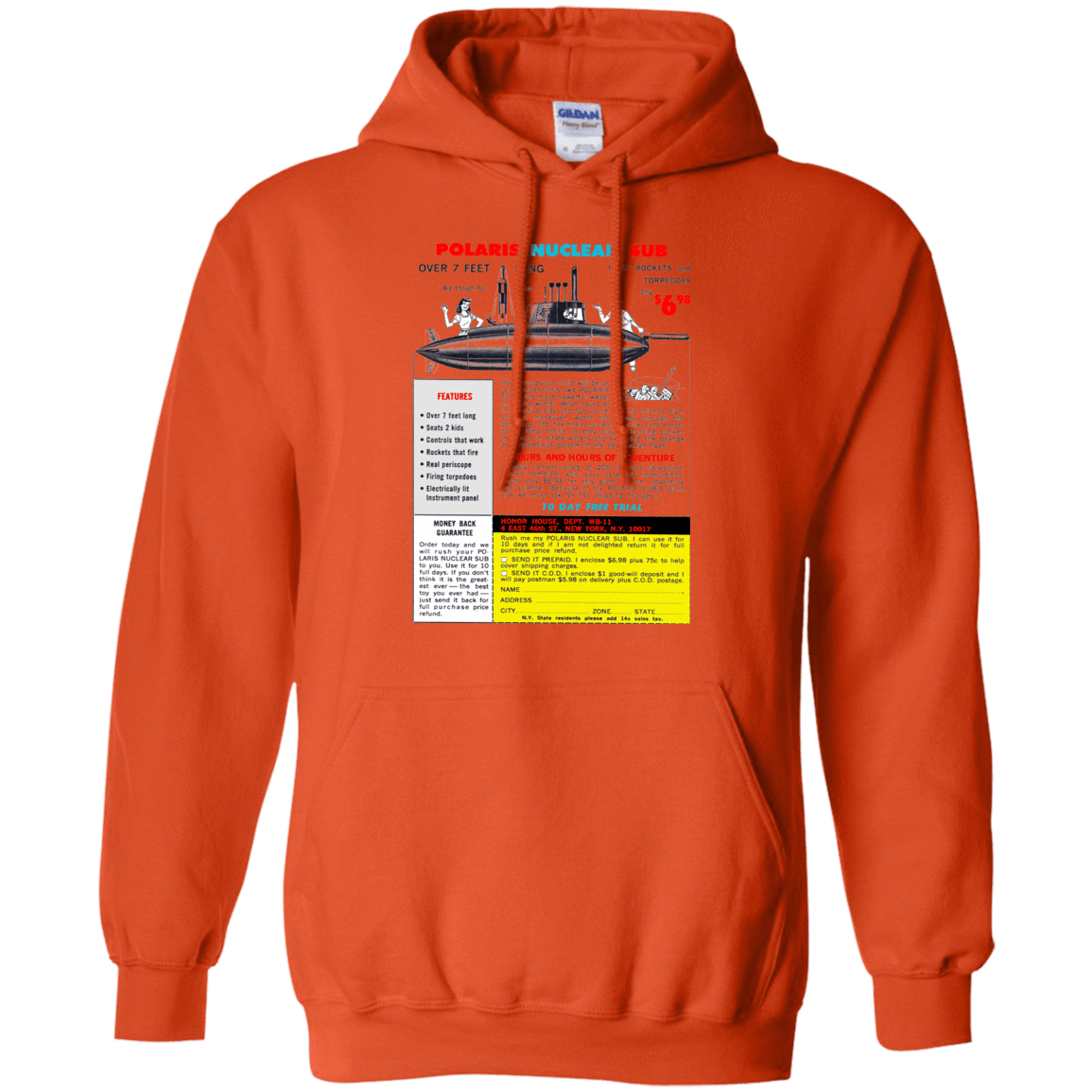 Sweatshirts Orange / Small Sub Pullover Hoodie