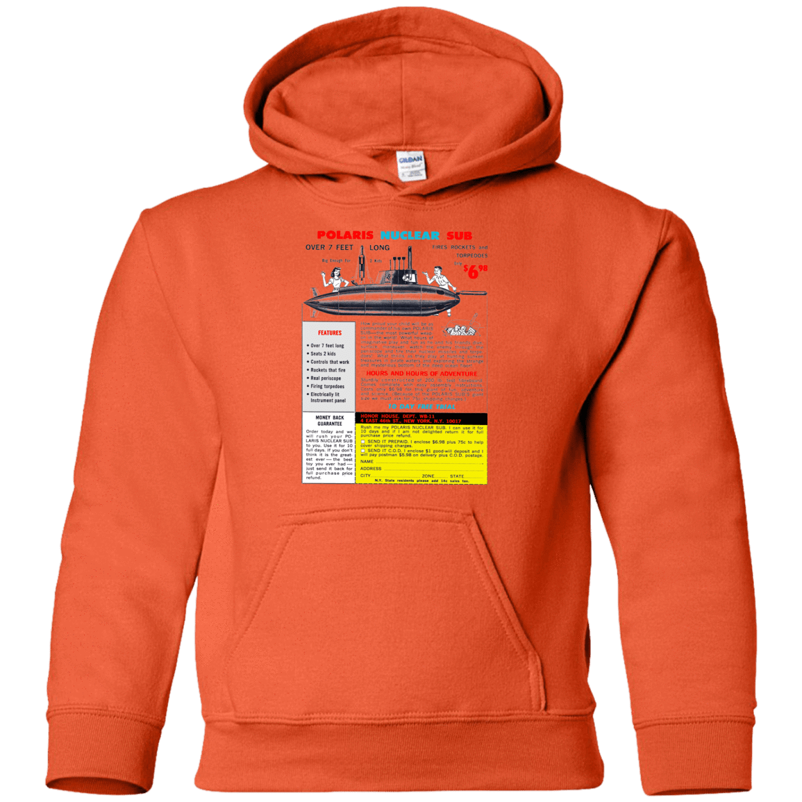 Sweatshirts Orange / YS Sub Youth Hoodie