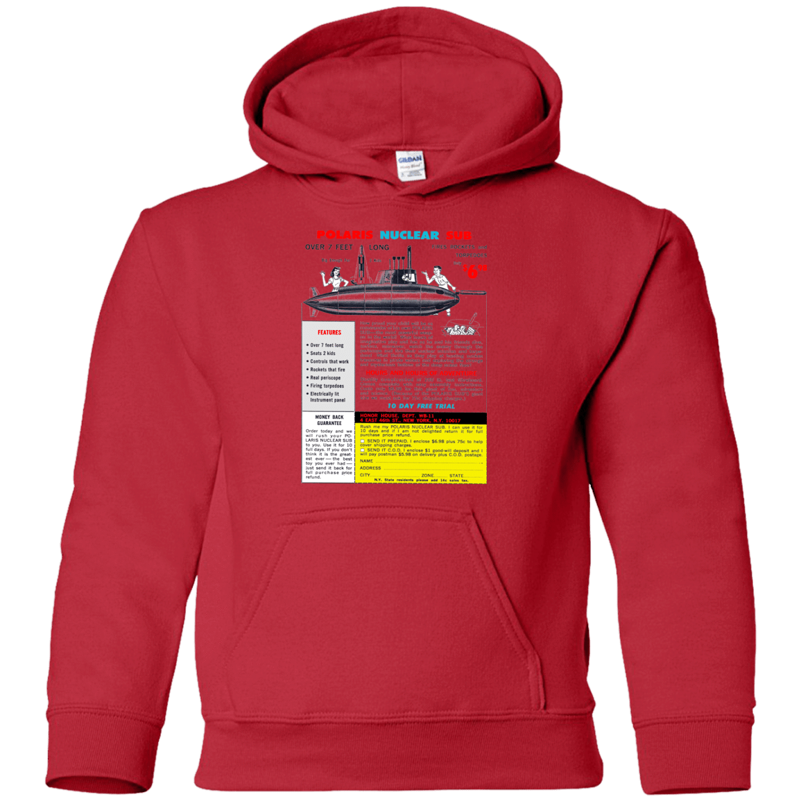 Sweatshirts Red / YS Sub Youth Hoodie