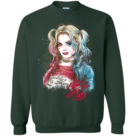 Sweatshirts Forest Green / S Suicide Girl Crewneck Sweatshirt