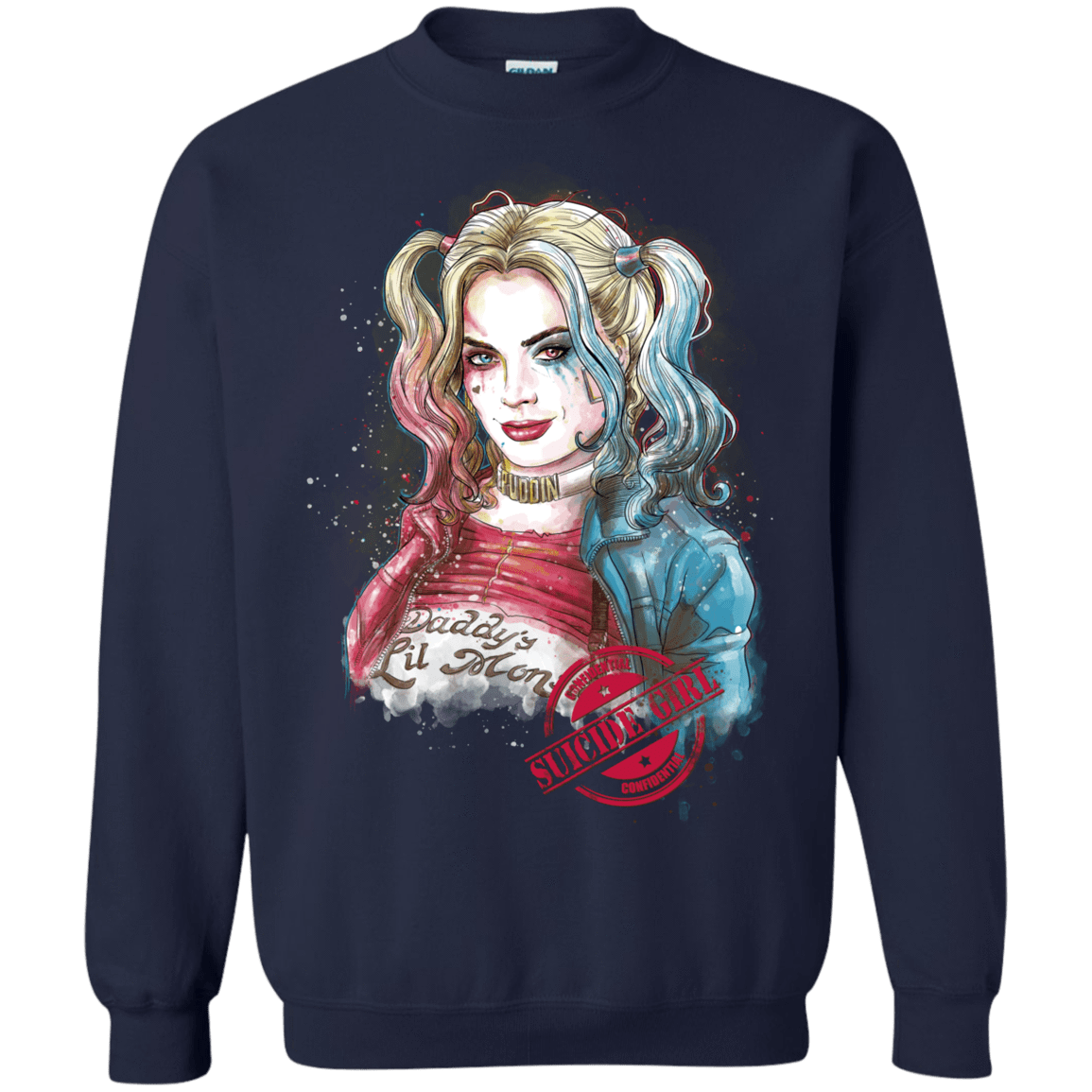 Sweatshirts Navy / S Suicide Girl Crewneck Sweatshirt