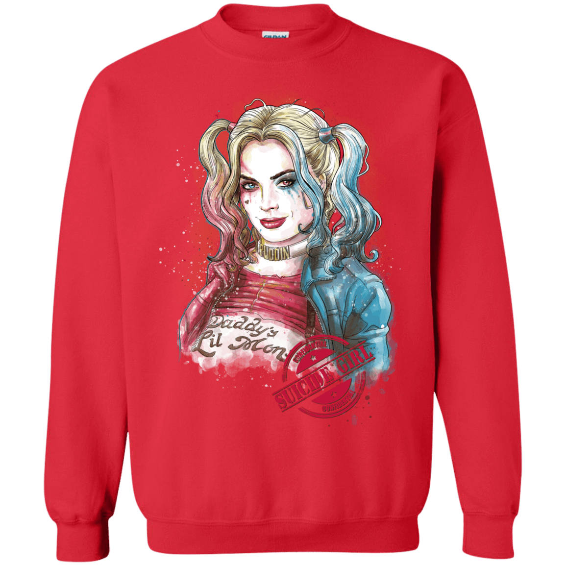 Sweatshirts Red / S Suicide Girl Crewneck Sweatshirt