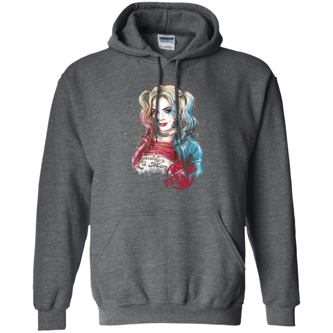 Sweatshirts Dark Heather / S Suicide Girl Pullover Hoodie