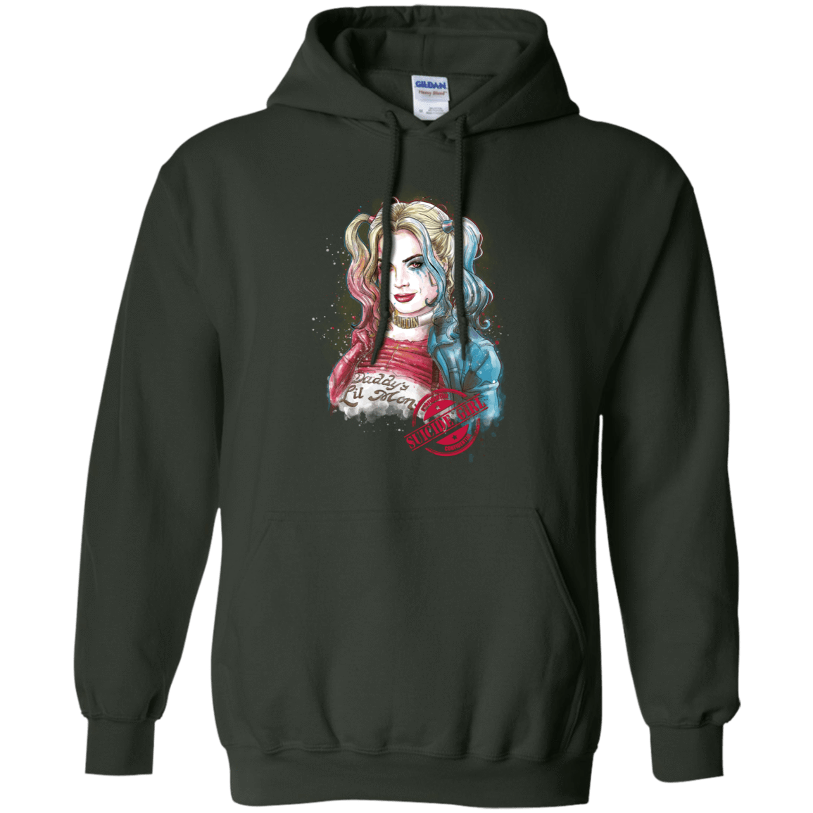 Sweatshirts Forest Green / S Suicide Girl Pullover Hoodie