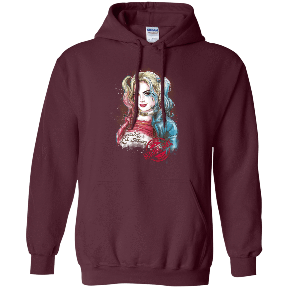 Sweatshirts Maroon / S Suicide Girl Pullover Hoodie