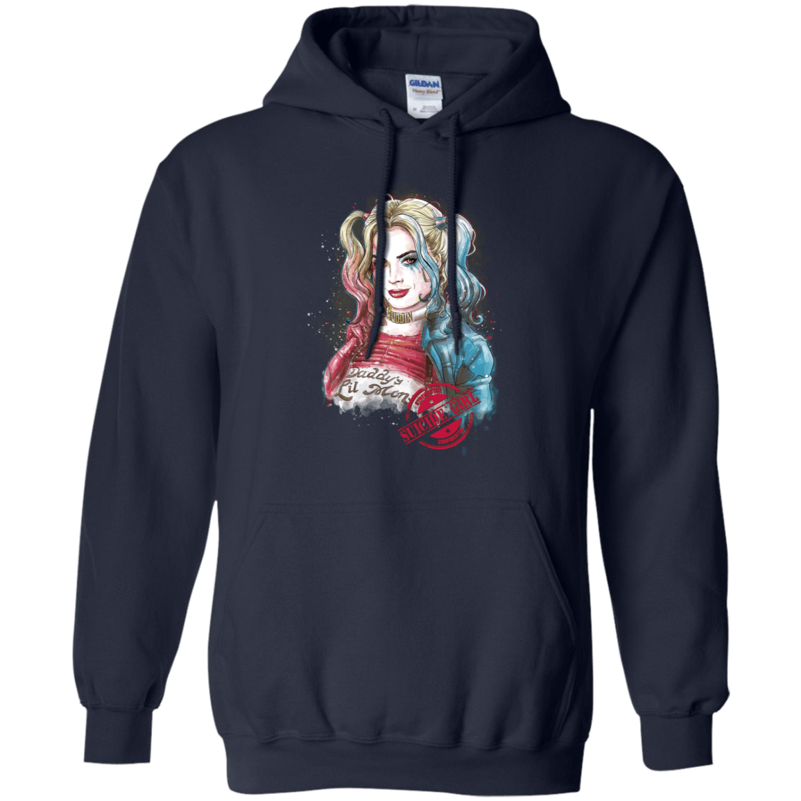 Sweatshirts Navy / S Suicide Girl Pullover Hoodie