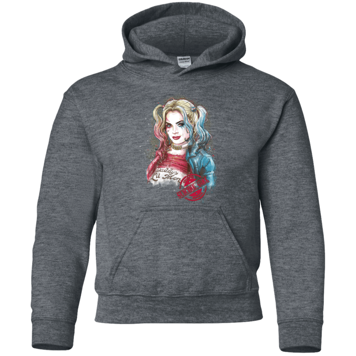 Sweatshirts Dark Heather / YS Suicide Girl Youth Hoodie