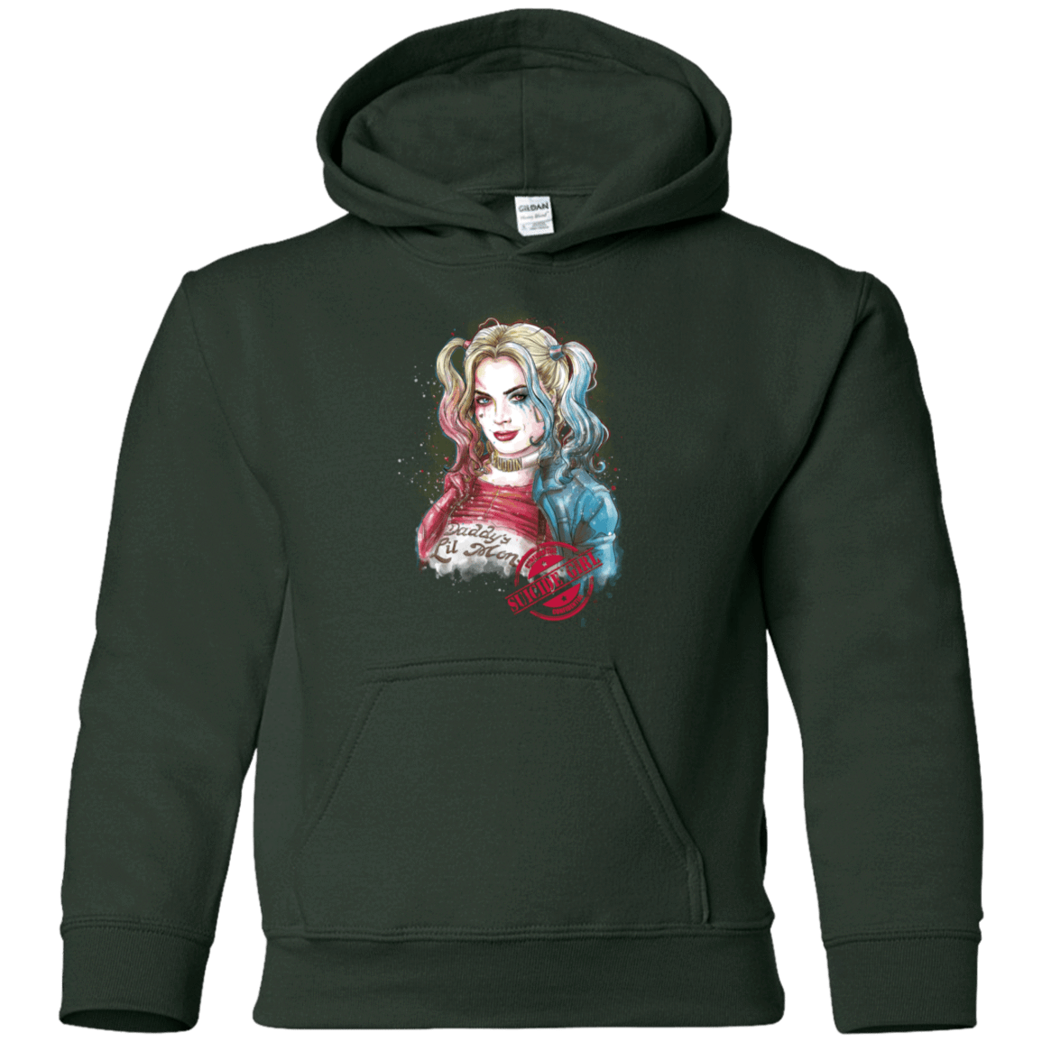 Sweatshirts Forest Green / YS Suicide Girl Youth Hoodie