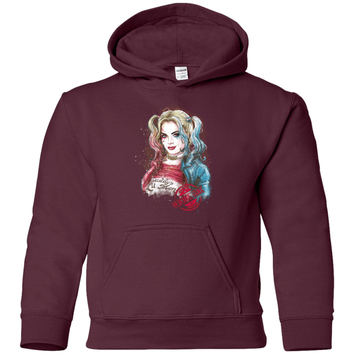 Sweatshirts Maroon / YS Suicide Girl Youth Hoodie