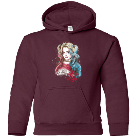 Sweatshirts Maroon / YS Suicide Girl Youth Hoodie