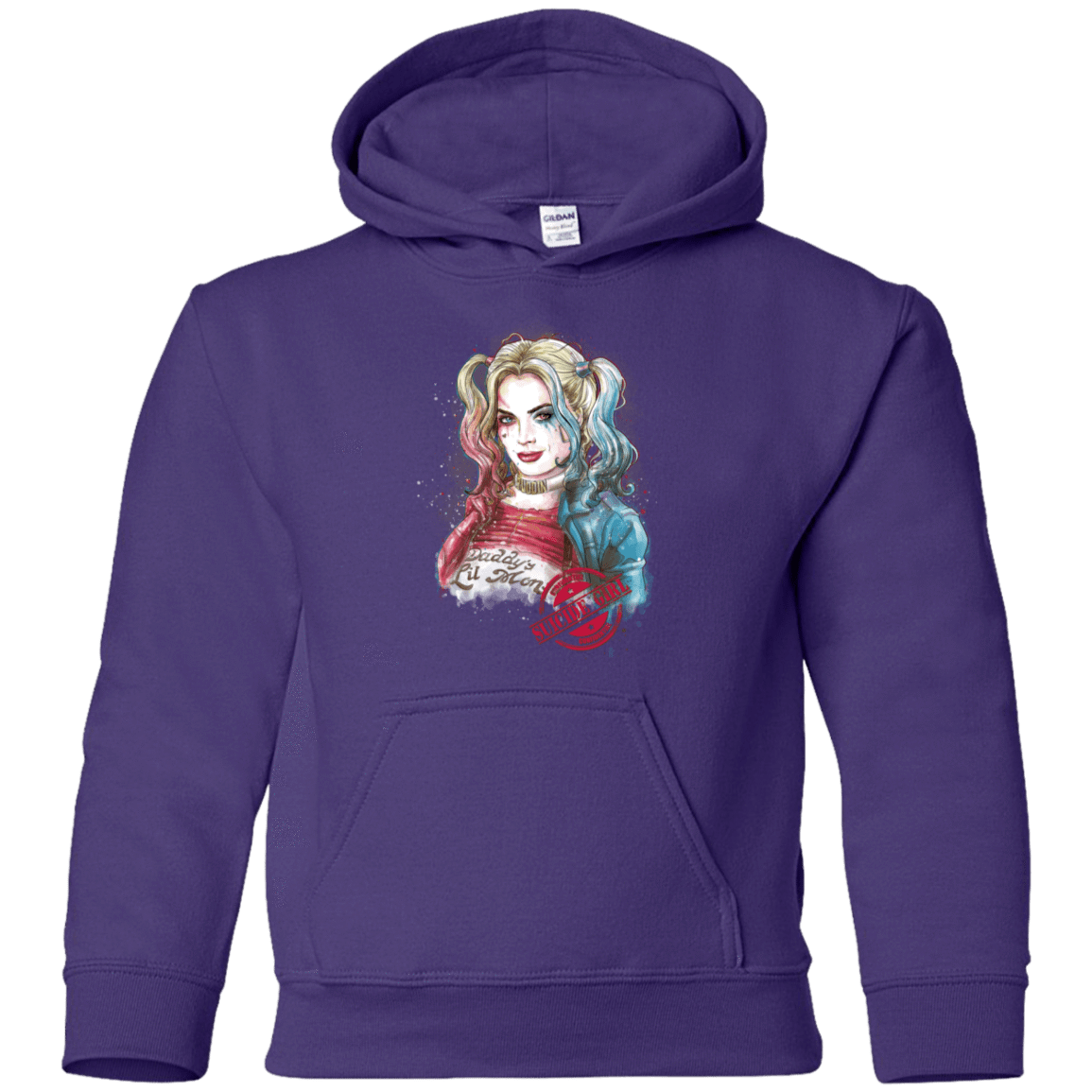 Sweatshirts Purple / YS Suicide Girl Youth Hoodie