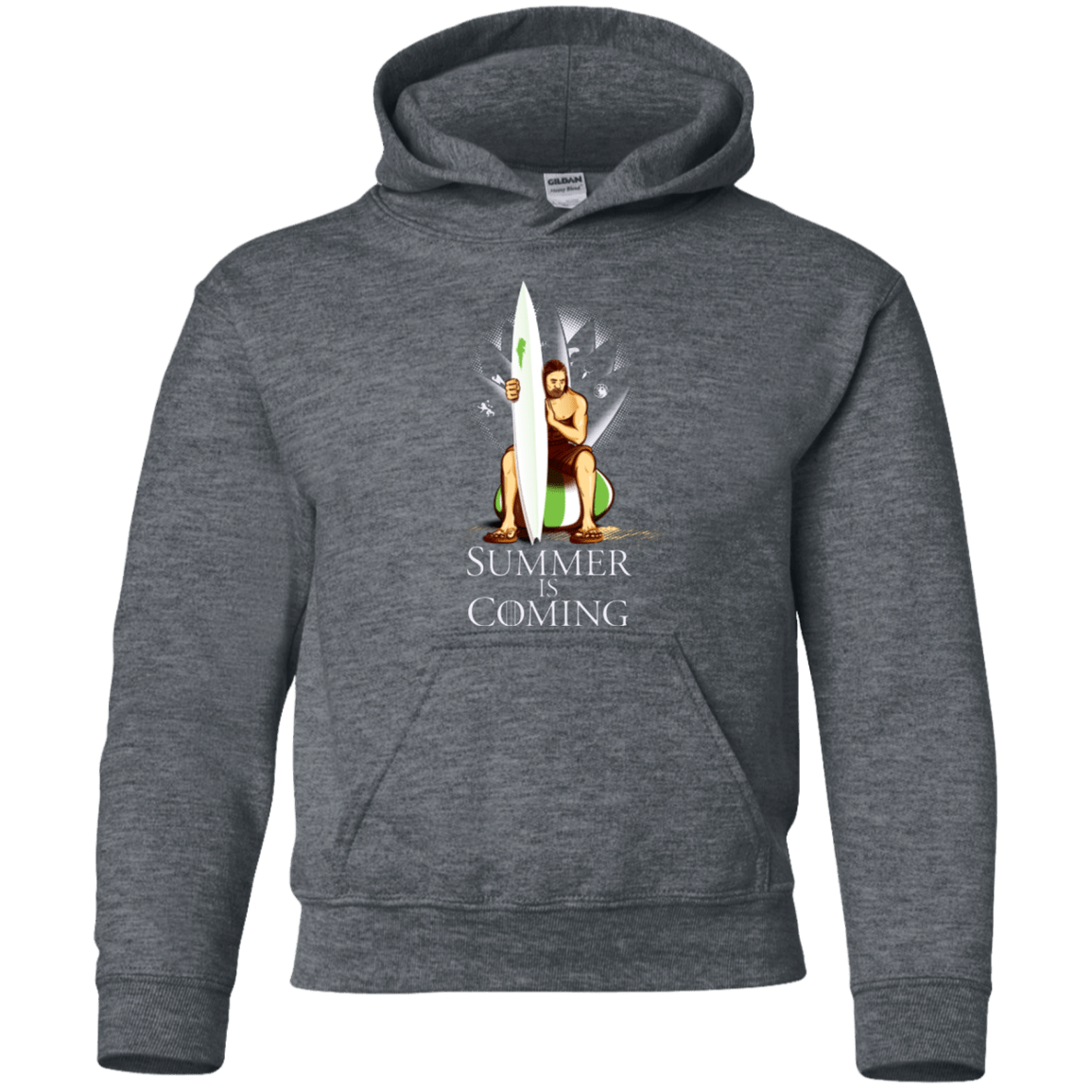 Sweatshirts Dark Heather / YS Summer is Coming Youth Hoodie