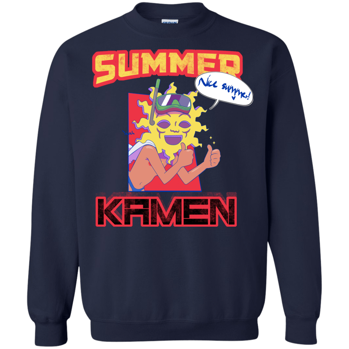 Sweatshirts Navy / S Summer Kamen Crewneck Sweatshirt