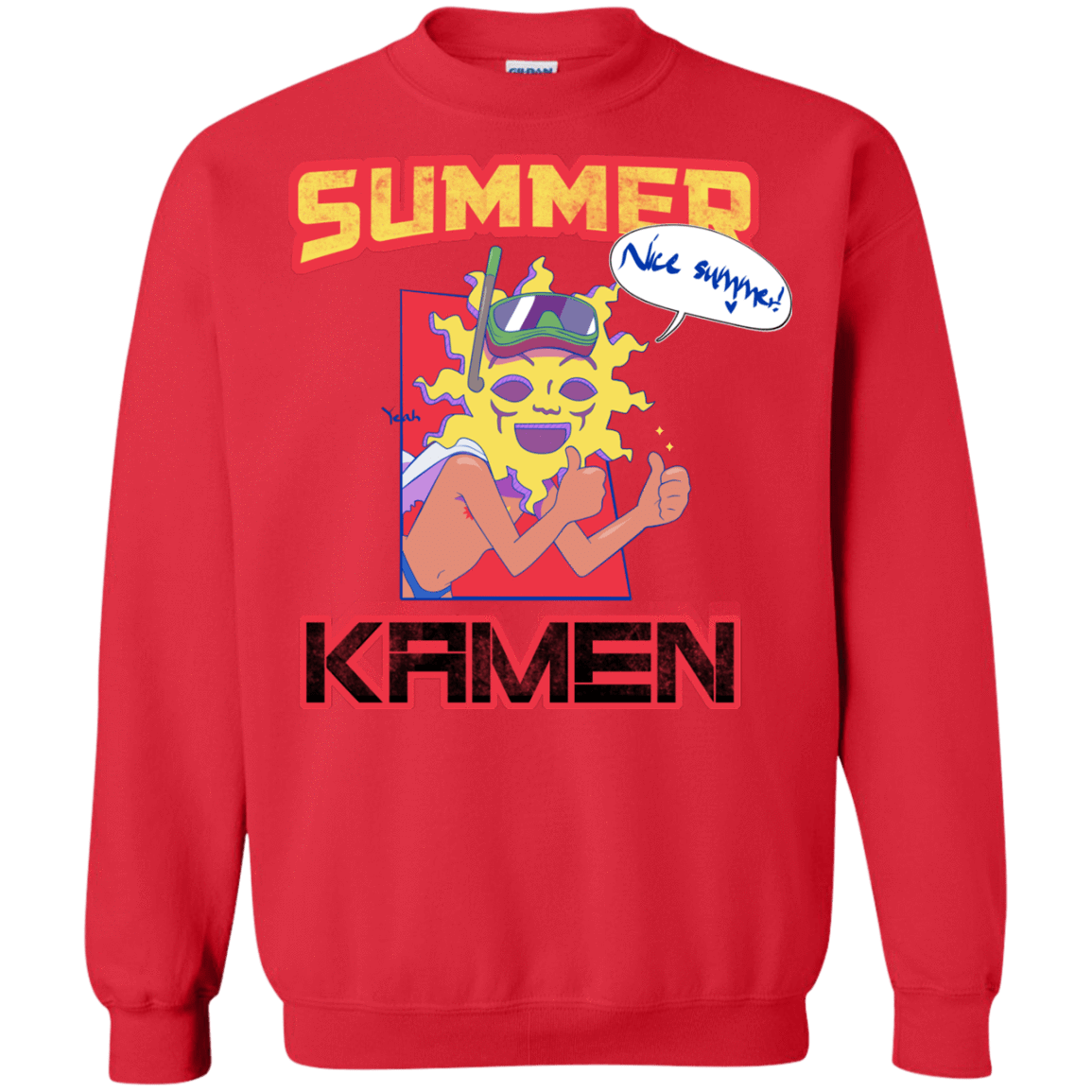 Sweatshirts Red / S Summer Kamen Crewneck Sweatshirt