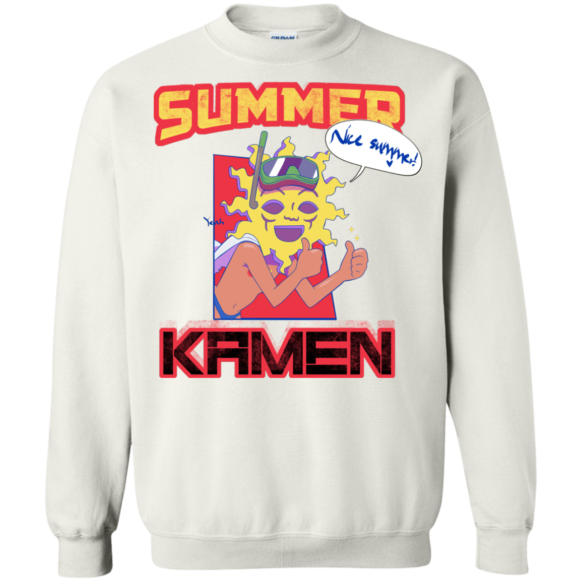 Sweatshirts White / S Summer Kamen Crewneck Sweatshirt