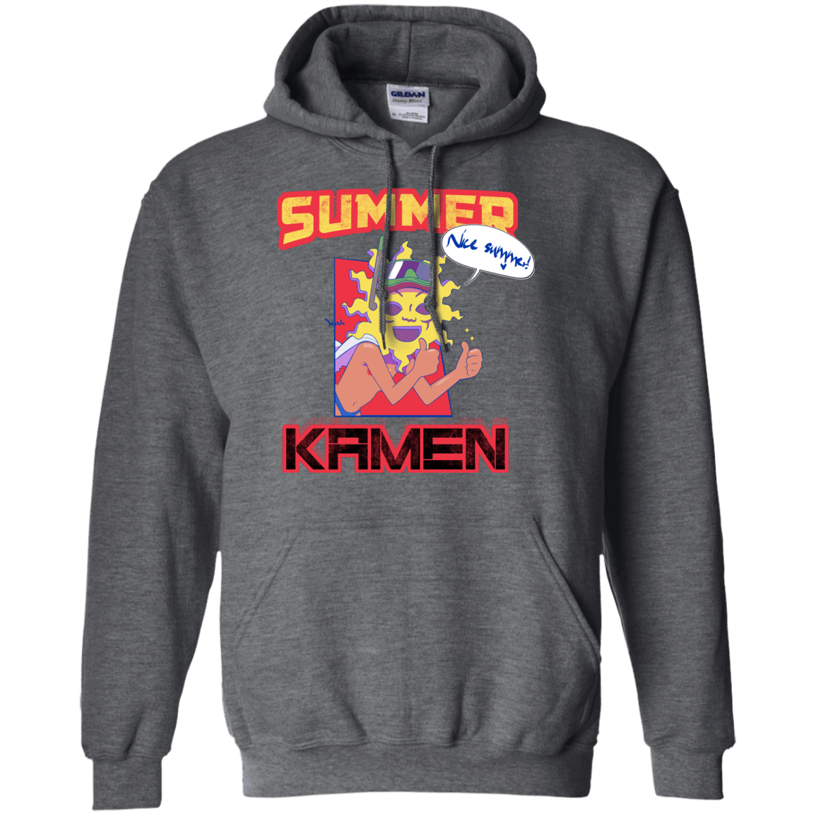 Sweatshirts Dark Heather / S Summer Kamen Pullover Hoodie