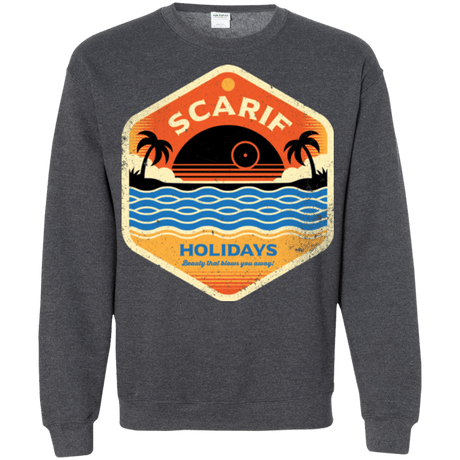 Sweatshirts Dark Heather / Small Sun Sea & Space Stations Crewneck Sweatshirt
