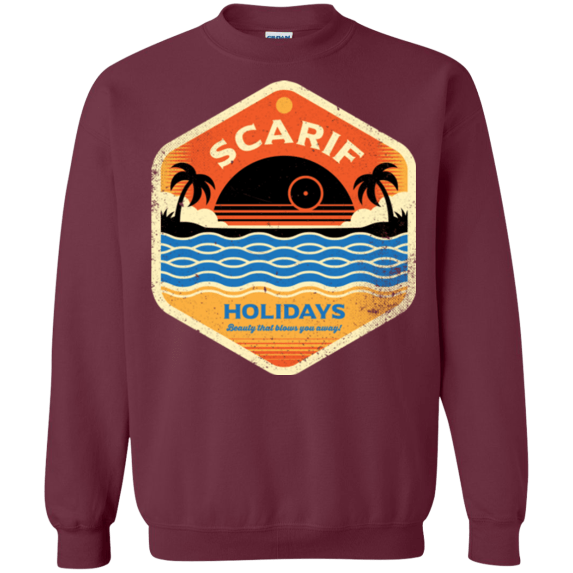 Sweatshirts Maroon / Small Sun Sea & Space Stations Crewneck Sweatshirt