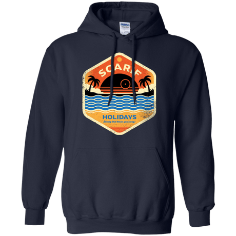 Sweatshirts Navy / Small Sun Sea & Space Stations Pullover Hoodie