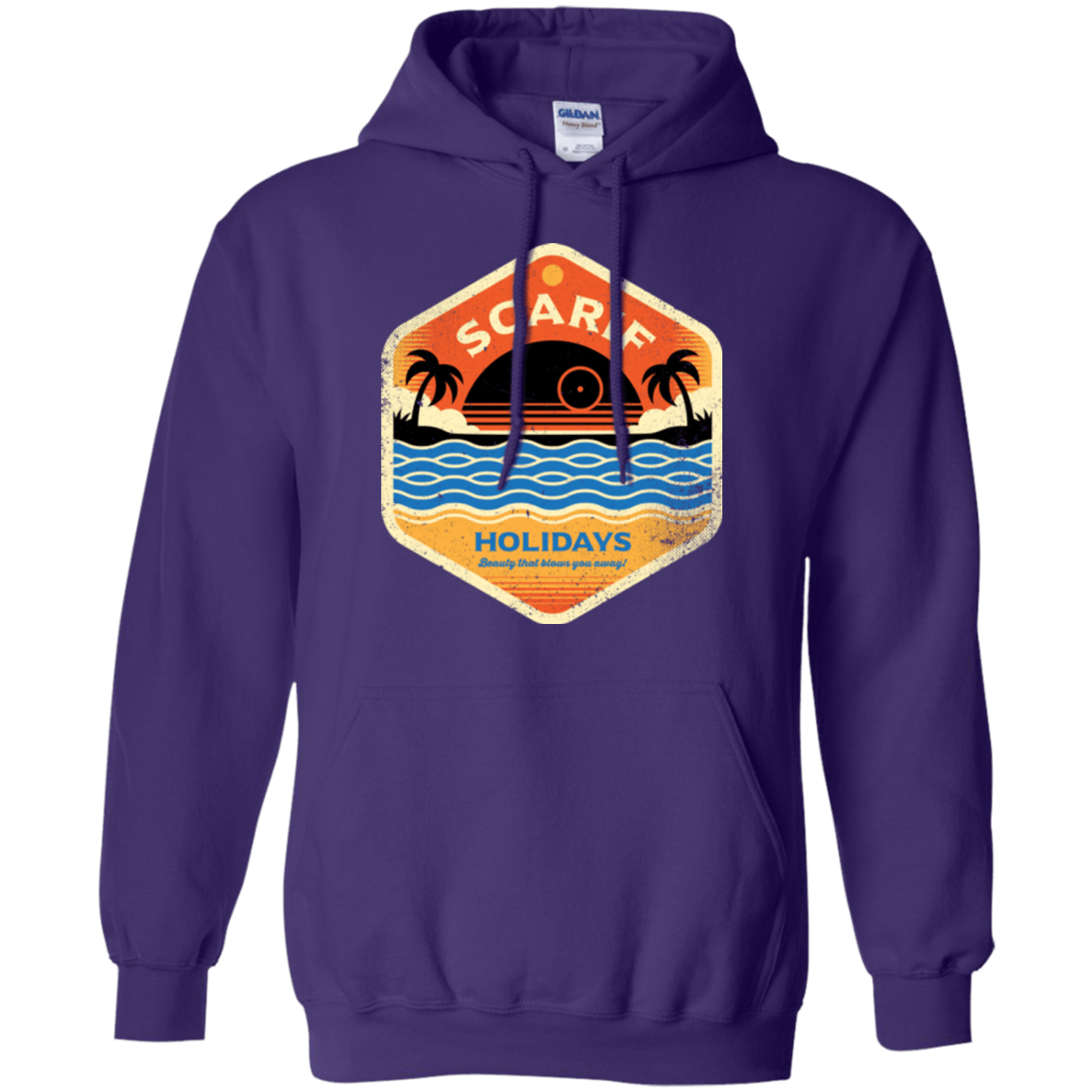 Sweatshirts Purple / Small Sun Sea & Space Stations Pullover Hoodie