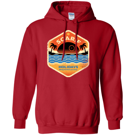 Sweatshirts Red / Small Sun Sea & Space Stations Pullover Hoodie