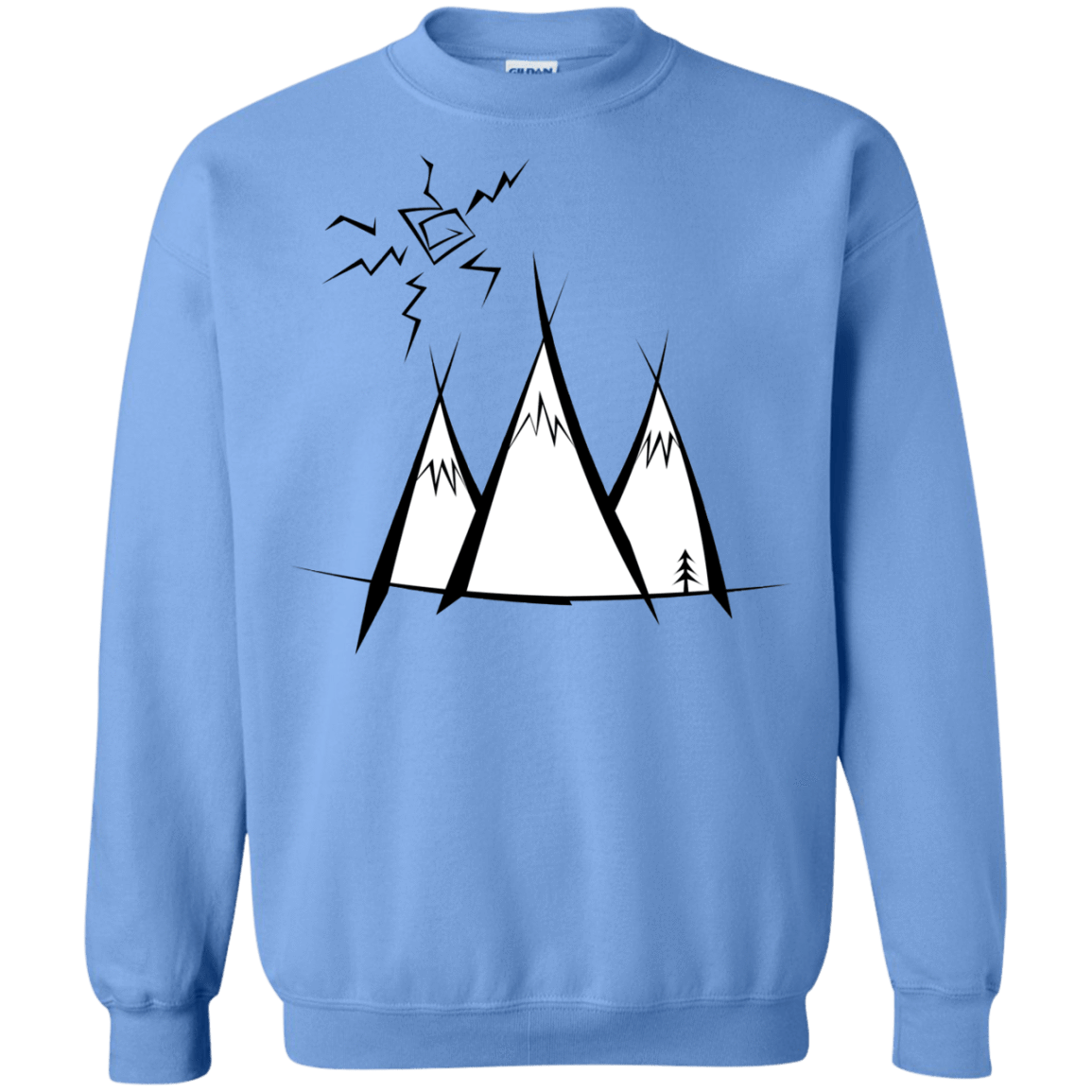 Sweatshirts Carolina Blue / S Sunny Mountains Crewneck Sweatshirt