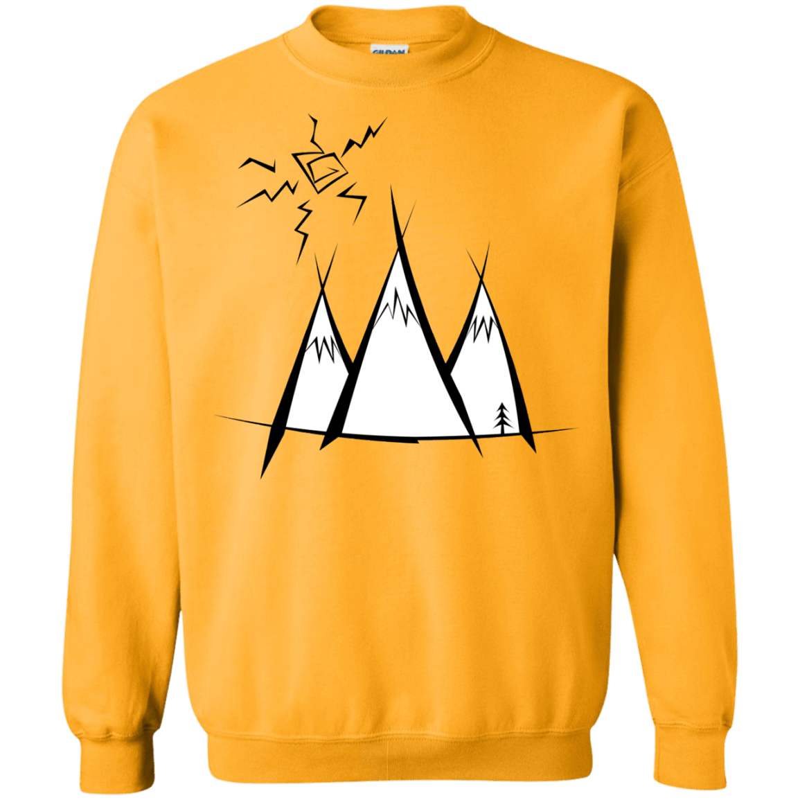 Sweatshirts Gold / S Sunny Mountains Crewneck Sweatshirt