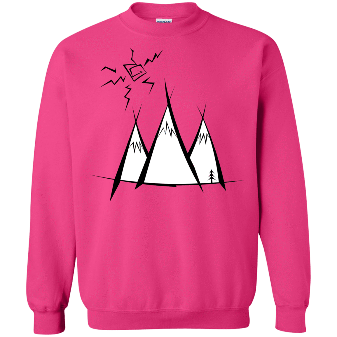 Sweatshirts Heliconia / S Sunny Mountains Crewneck Sweatshirt