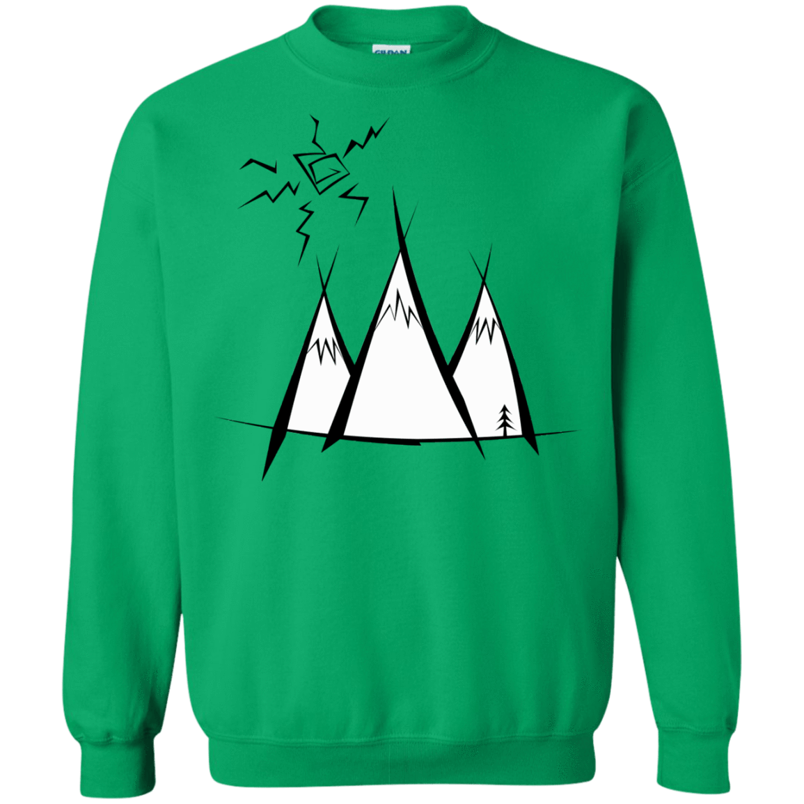 Sweatshirts Irish Green / S Sunny Mountains Crewneck Sweatshirt