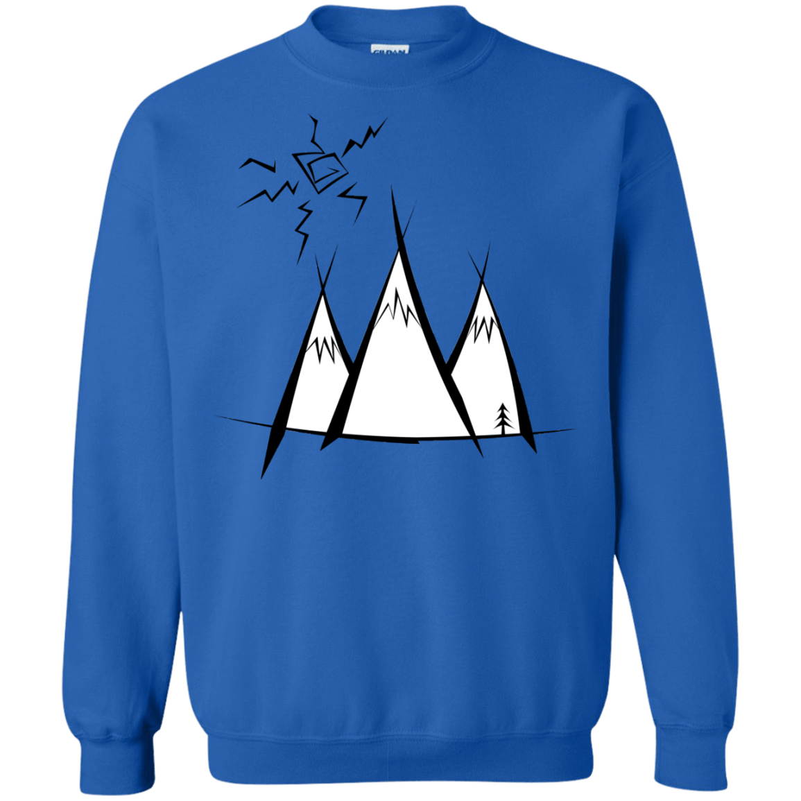 Sweatshirts Royal / S Sunny Mountains Crewneck Sweatshirt