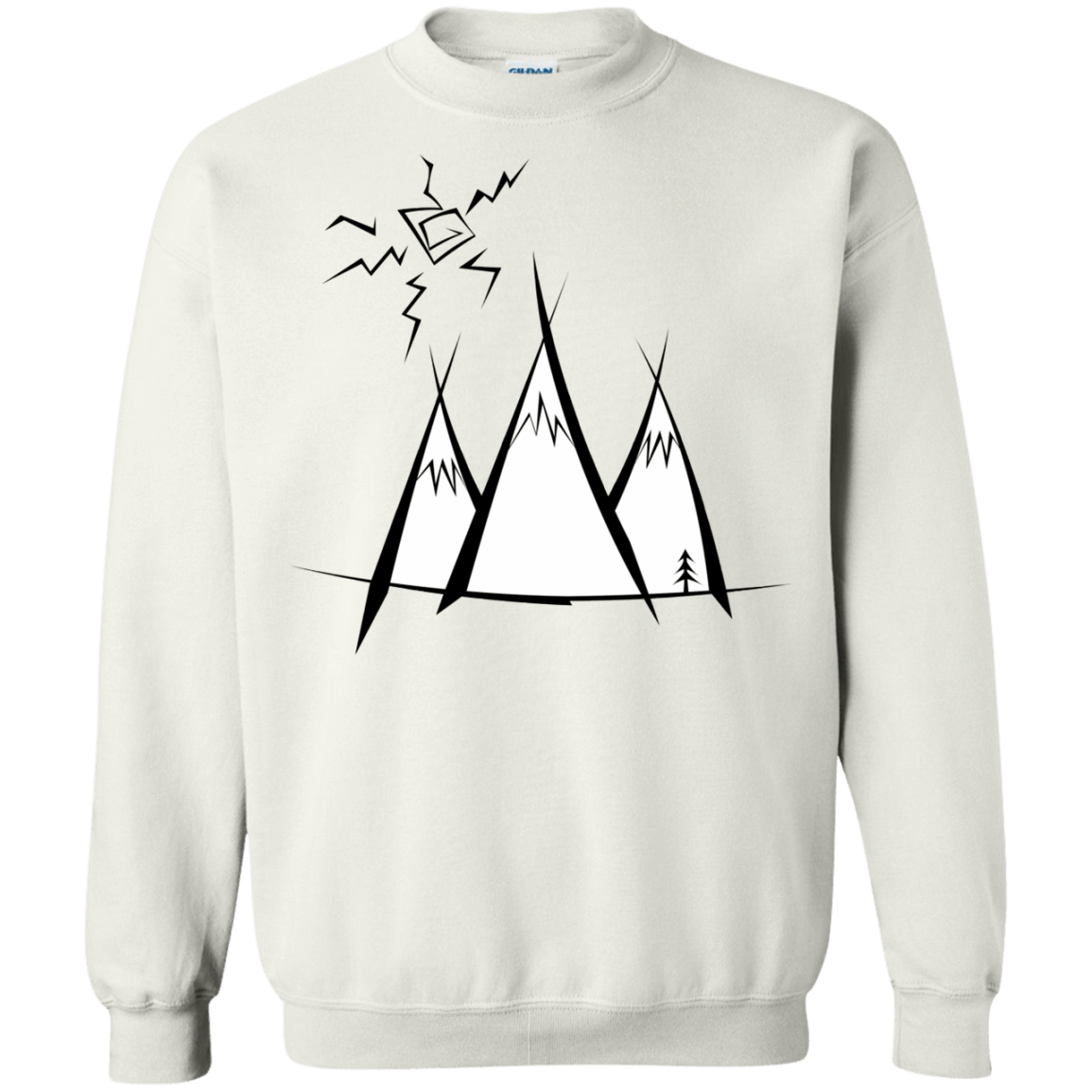 Sweatshirts White / S Sunny Mountains Crewneck Sweatshirt