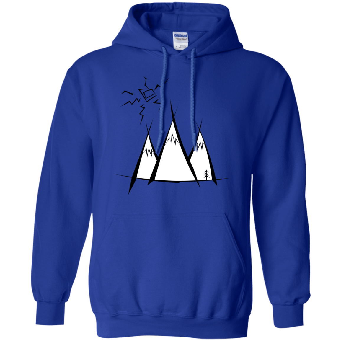 Sweatshirts Royal / S Sunny Mountains Pullover Hoodie