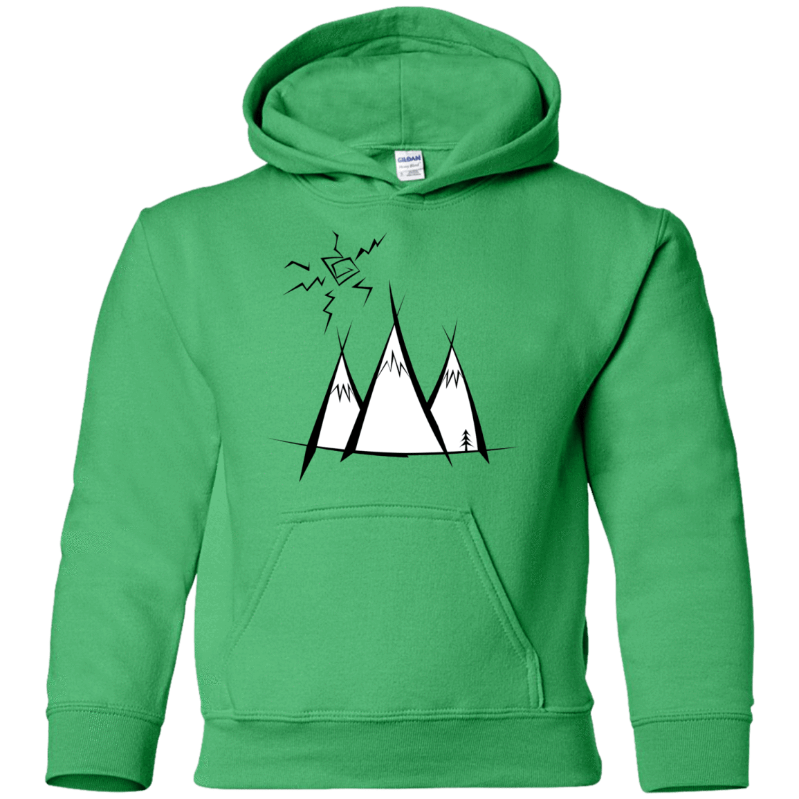 Sweatshirts Irish Green / YS Sunny Mountains Youth Hoodie