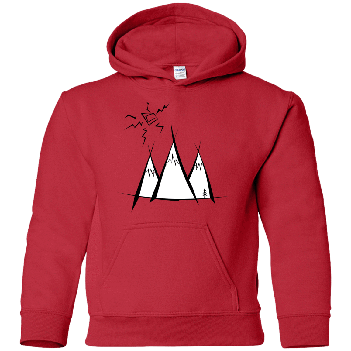 Sweatshirts Red / YS Sunny Mountains Youth Hoodie