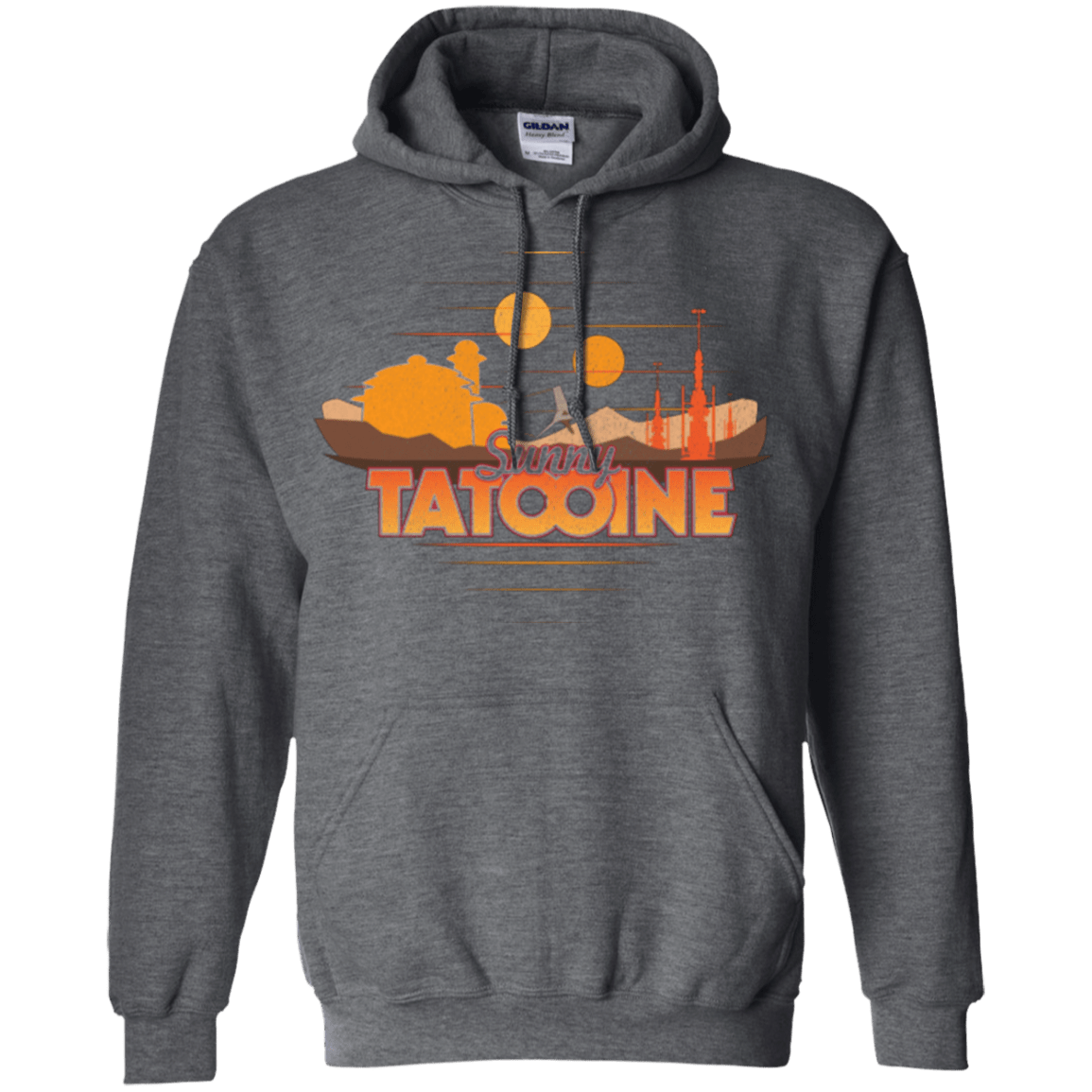 Sweatshirts Dark Heather / S Sunny Tatooine Pullover Hoodie
