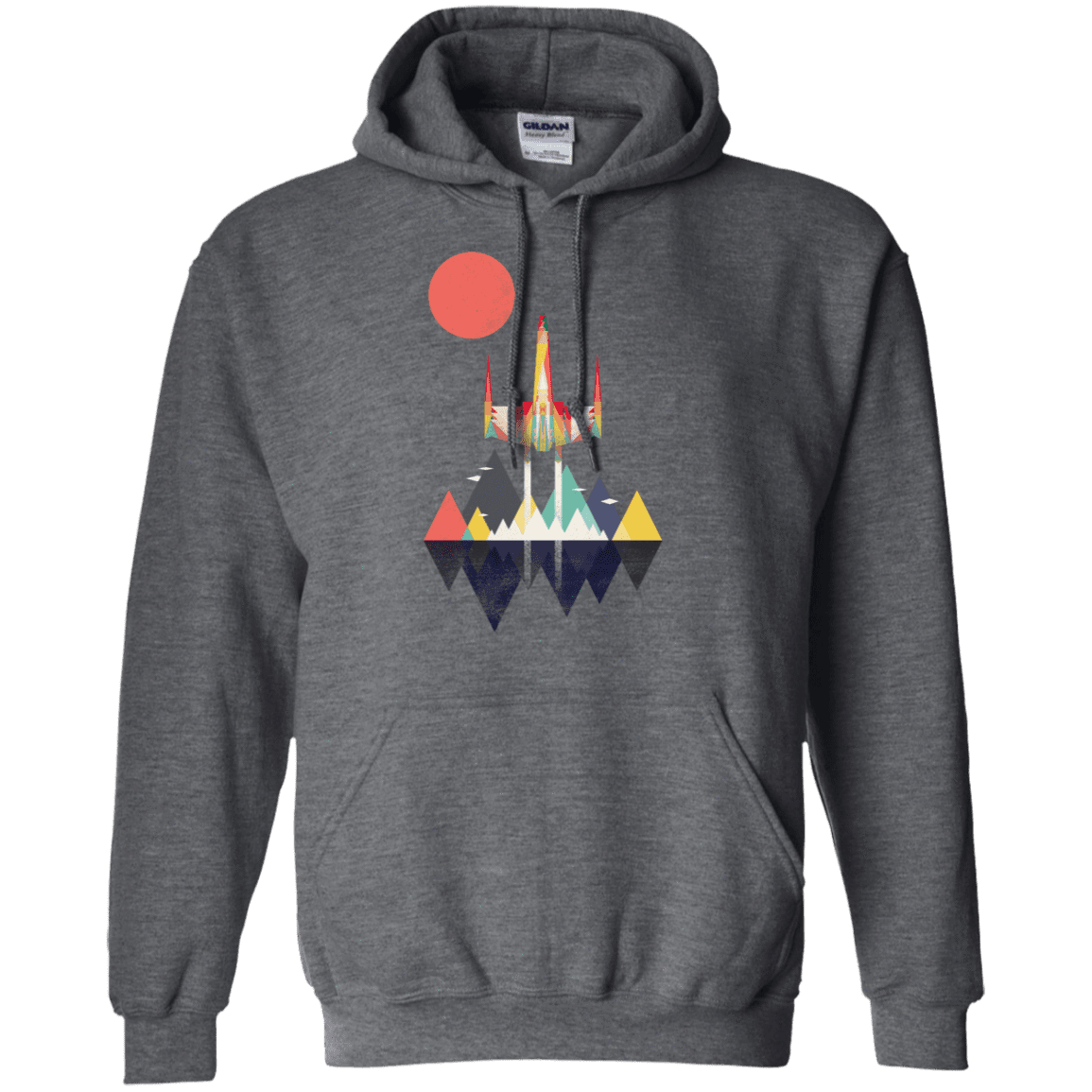 Sweatshirts Dark Heather / S Sunset Fighter Pullover Hoodie