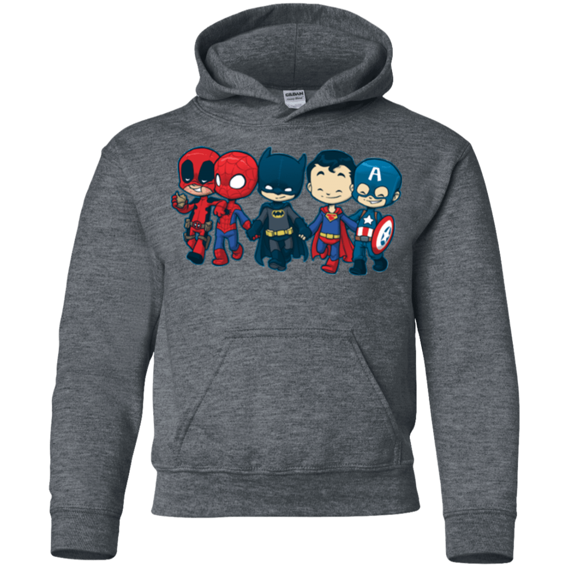 Sweatshirts Dark Heather / YS Super Cross Over Bros Youth Hoodie