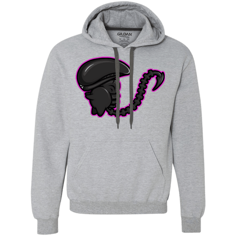 Sweatshirts Sport Grey / Small Super Cute Alien Premium Fleece Hoodie